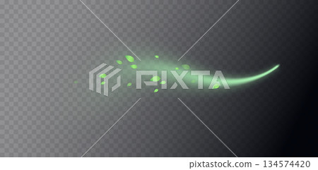 Green swirl elements Green swirl elements 134574420