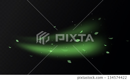 Green swirl elements 134574422