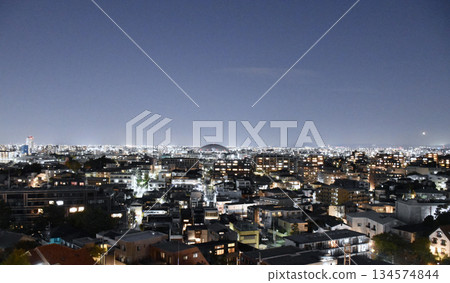 View of northern Nagoya city at night 134574844