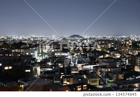 View of the northern part of Nagoya city at night 134574845