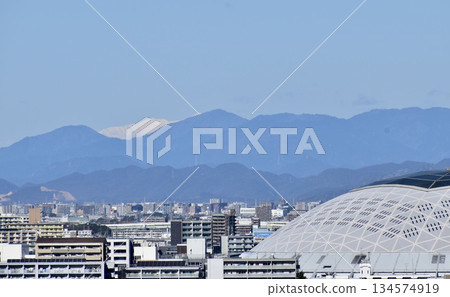 透過穹頂眺望大日山，遠眺名古屋市北部 134574919