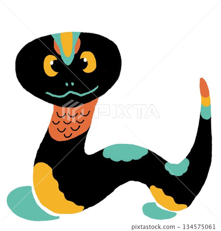 可愛的蛇插圖 可愛的蛇插圖 134575061
