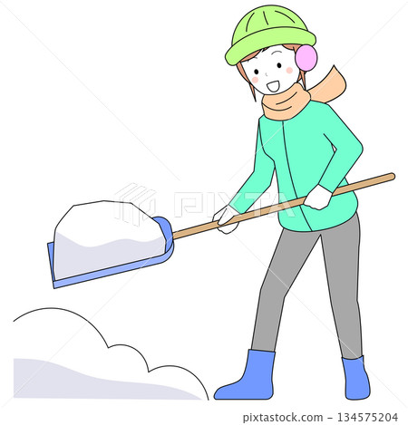 有人在鏟雪 134575204