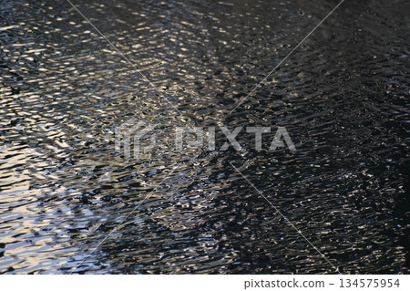 Red background material based on ripples on the water surface 134575954