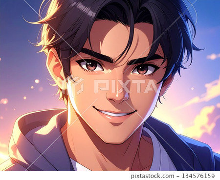 [AI-generated image] A sharp, handsome male model 134576159