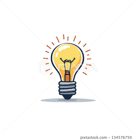 A glowing light bulb representing new ideas innovation and illuminating creative solutions for A glowing light bulb representing new ideas innovation and illuminating creative solutions for 134576750
