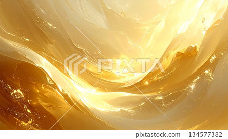 Luxurious abstract golden background featuring a smooth liquid silk texture with flowing satin waves and a shiny metallic pattern for a soft elegant fabric wallpaper design Luxurious abstract golden background featuring a smooth liquid silk texture with flowing satin waves and a shiny metallic pattern for a soft elegant fabric wallpaper design 134577382