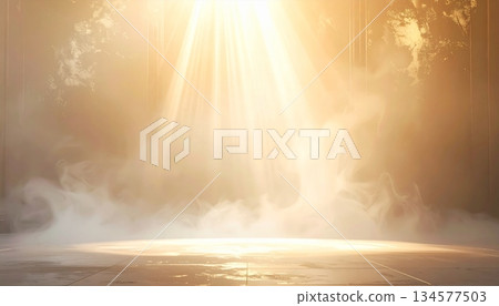 Illuminated old city street at night featuring urban architecture and historic buildings under the glow of winter lamps in an evening travel scene 134577503