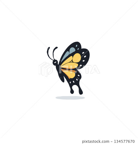 Elegant butterfly vector illustration featuring intricate wing patterns delicate antennae offering Elegant butterfly vector illustration featuring intricate wing patterns delicate antennae offering 134577670