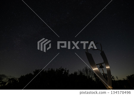 Starry sky seen from Miejima Observatory, Minamiise Town, Mie Prefecture 134578496