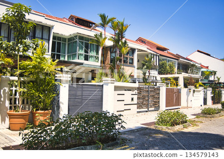 Singapore residential area landscape Singapore residential area landscape 134579143