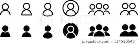 Users, people, icon set.Vector illustration design of avatars 134580547