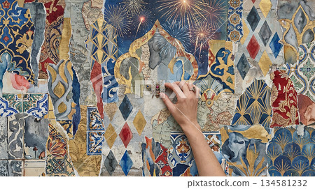 Ceramic Motif Design. Illustration Image 134581232