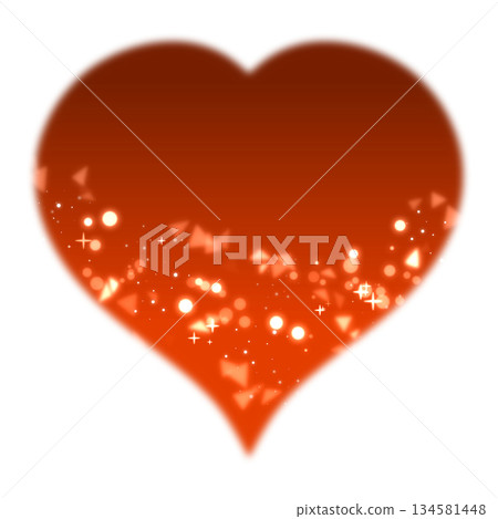 An illustration of a gradient heart with cute orange glitter An illustration of a gradient heart with cute orange glitter 134581448