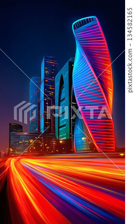 3D Future City Landscape 3D Future City Landscape 134582165