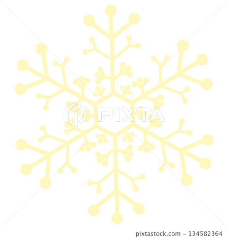 淡黃色分枝雪花 淡黃色分枝雪花 134582364