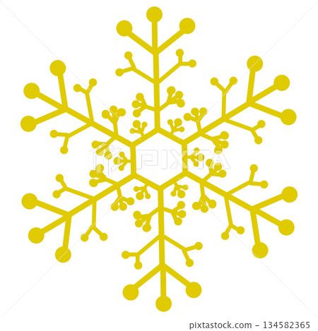 黃色分枝雪花 黃色分枝雪花 134582365