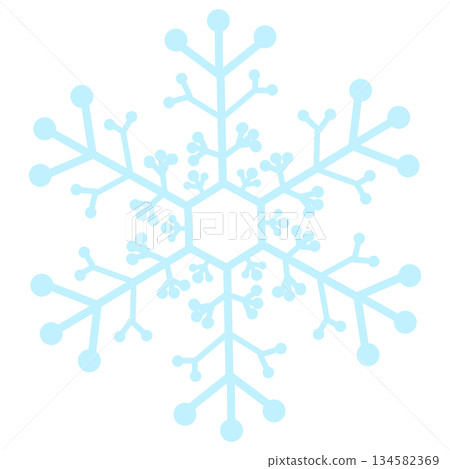Light blue branched snowflake 134582369