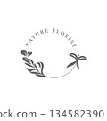 Wreaths Flower logo design botanical. Boutique, Spa, and wedding 134582390