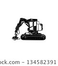Feller Buncher - Heavy Equipment - Heavy Machinery, Construction Machinery Stencil Cut File 134582391