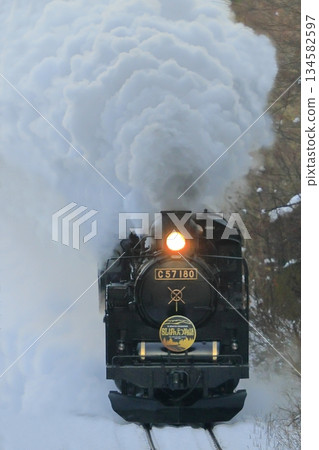 Banetsu West Line SL擁有雪景 134582597