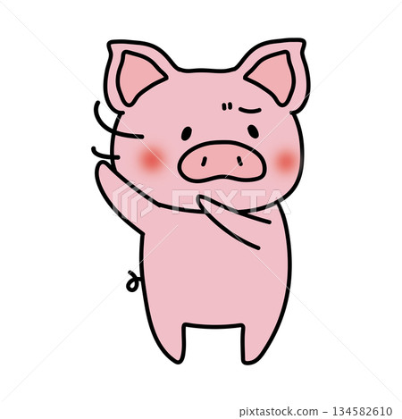 Reluctant pig 134582610