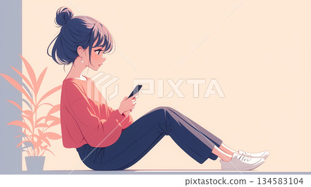 放鬆的女人 134583104