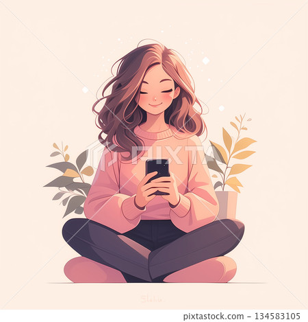 放鬆的女人 134583105