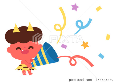 Red demon with crackers 134583279