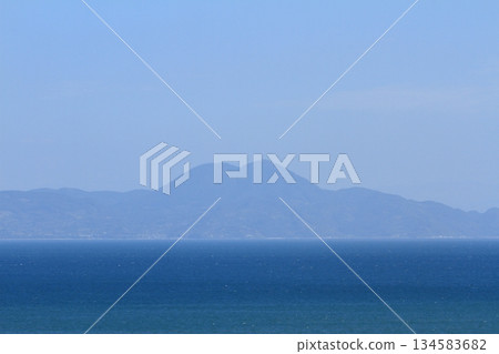 The beautiful view of Shimabara Bay from the castle tower of Shimabara Castle The beautiful view of Shimabara Bay from the castle tower of Shimabara Castle 134583682