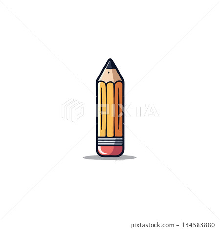 Isolated cartoon pencil drawing suggesting creativity, education, learning, and an engaging 134583880