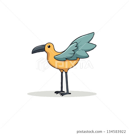 Whimsical avian illustration with stylized features for childrens creative projects and character Whimsical avian illustration with stylized features for childrens creative projects and character 134583922