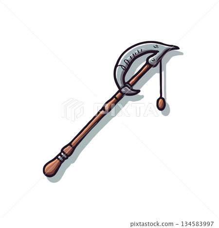 Illustration showcases a meticulously crafted guan dao ancient chinese polearm weapon art concept 134583997