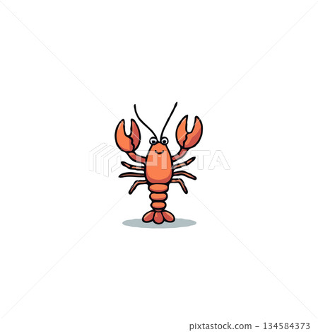 Cheerful crustacean character a captivating depiction of marine life in this whimsical drawing Cheerful crustacean character a captivating depiction of marine life in this whimsical drawing 134584373