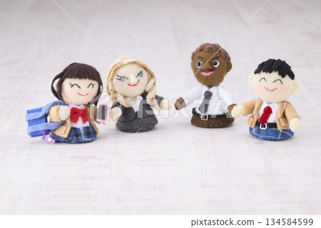 High school student and foreign teacher dolls High school student and foreign teacher dolls 134584599