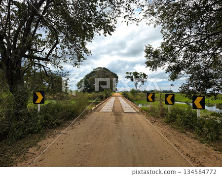 Typical scene of Pantanal infrastructure, Corumba, Pantanal Mato Grosso do Sul Brazil. Brazilian wilderness. Typical scene of Pantanal infrastructure, Corumba, Pantanal Mato Grosso do Sul Brazil. Brazilian wilderness. 134584772