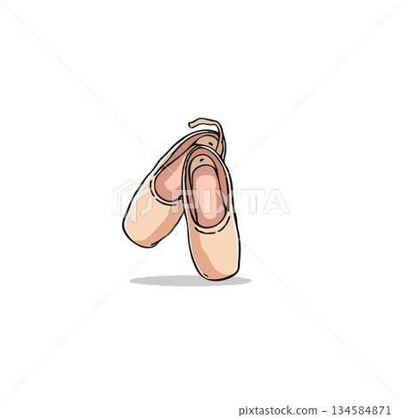 Elegant pointe shoes symbolize artistry, precision, and grace in dance, inspiring creative Elegant pointe shoes symbolize artistry, precision, and grace in dance, inspiring creative 134584871