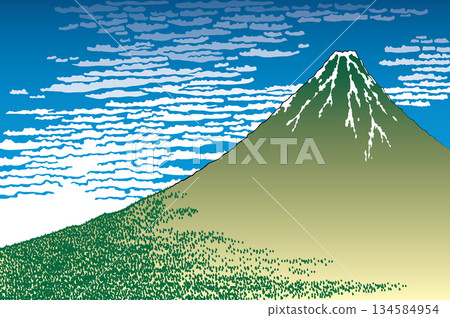 葛飾北齋形象富士山 葛飾北齋形象富士山 134584954
