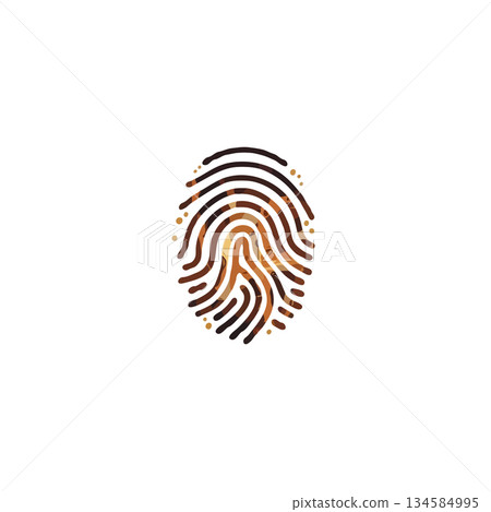 Unique fingerprint artwork symbolizing identity individual expression and personal recognition 134584995