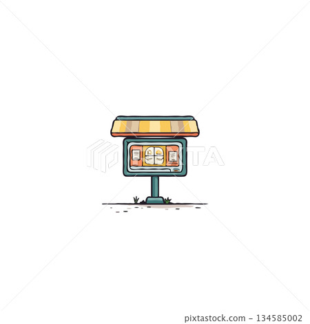 Captivating roadside menu board illustration evoking a sense of nostalgia for simpler times Captivating roadside menu board illustration evoking a sense of nostalgia for simpler times 134585002