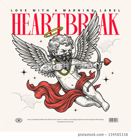 Rebellious Cupid Typographic Poster Design Rebellious Cupid Typographic Poster Design 134585138