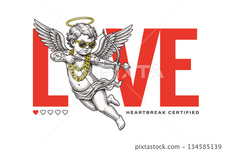 Brutal Cupid Love Concept Graphic Design Brutal Cupid Love Concept Graphic Design 134585139