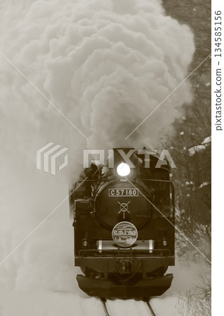 Banetsu West Line SL擁有雪景 134585156