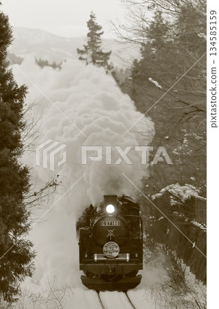 Banetsu West Line SL擁有雪景 134585159