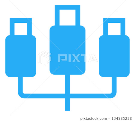 三腳 USB-A 接口的圖標 三腳 USB-A 接口的圖標 134585238