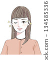 [Illustration material] Eyelashes, eyelash extensions, mascara, eyelash perm 134585336