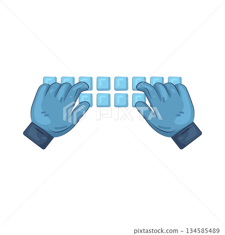 Illustration of keystroke dynamics  134585489