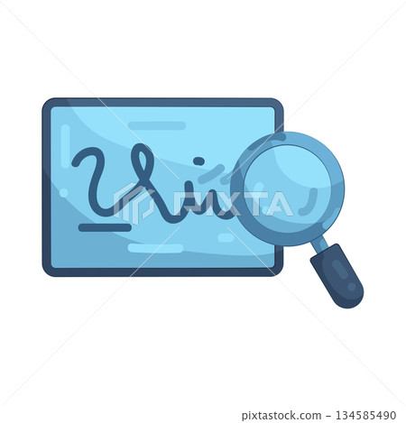Illustration of digital signature  134585490