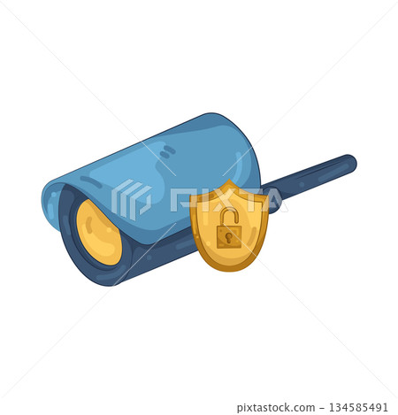 Illustration of security camera  134585491