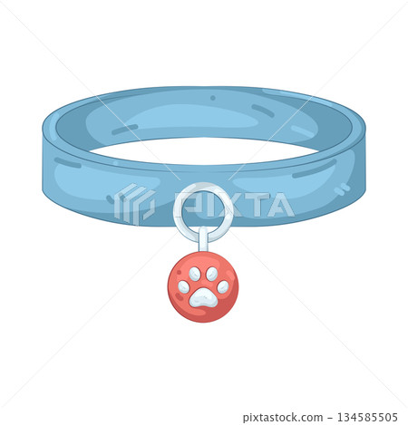 Illustration of pet collar Illustration of pet collar 134585505